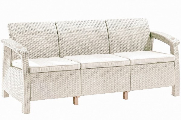 Трёхместный диван  Yalta Sofa 3 Seat белый купить в Бузулуке