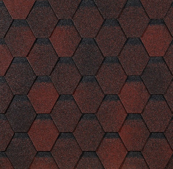 Гибкая черепица EURASIA Docke, Коллекция ШЕСТИГРАННИК Красный купить в Бузулуке