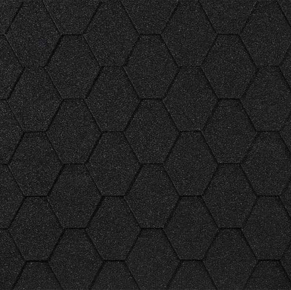 Гибкая черепица EURASIA Docke, Коллекция ШЕСТИГРАННИК Чёрный купить в Бузулуке