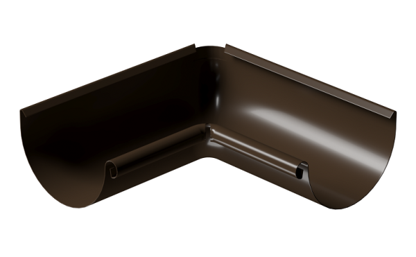 Угол внутренний 90° D125 Döcke STAL PREMIUM Каштан, (RAL 8017) купить в Бузулуке