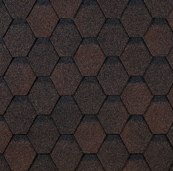 Гибкая черепица EURASIA Docke, Коллекция ШЕСТИГРАННИК Коричневый купить в Бузулуке