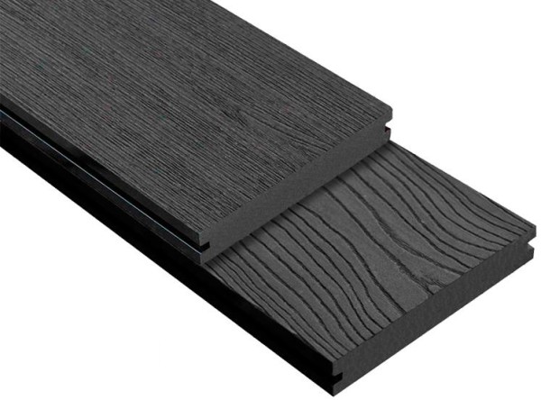 Террасная доска ДПК Outdoor 3D полнотелая STORM/OCEAN BLACK черная купить в Бузулуке