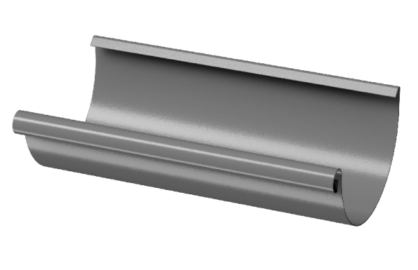 Желоб полукруглый D125 3 м Döcke STAL PREMIUM Графит, (RAL 7024) купить в Бузулуке