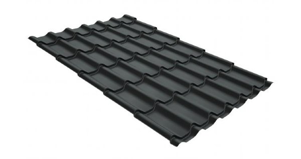 Металлочерепица классик GL 0,5 GreenCoat Pural RR 23 темно-серый (RAL 7024 мокрый асфальт) купить в Бузулуке