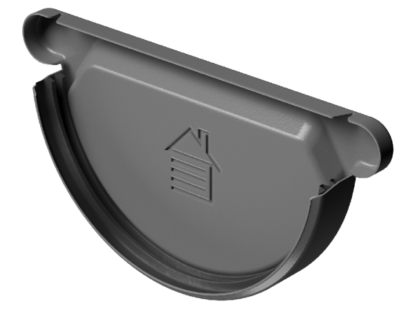 Заглушка желоба D125 Döcke STAL PREMIUM Графит, (RAL 7024) купить в Бузулуке