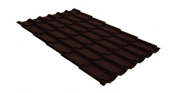 Металлочерепица классик GL 0,5 GreenCoat Pural RR 887 шоколадно-коричневый (RAL 8017 шоколад) купить в Бузулуке