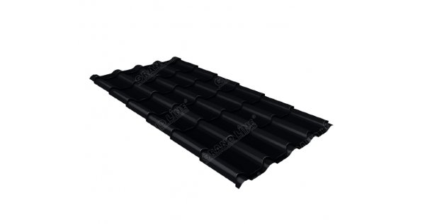 Металлочерепица камея 0,45 Drap RAL 9005 черный купить в Бузулуке