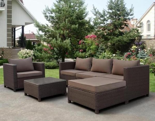 Комплект мебели AFINA плетеной из иск. ротанга YR821A Brown/Beige купить в Бузулуке