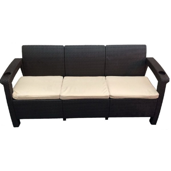 Трёхместный диван  Yalta Sofa 3 Seat венге купить в Бузулуке