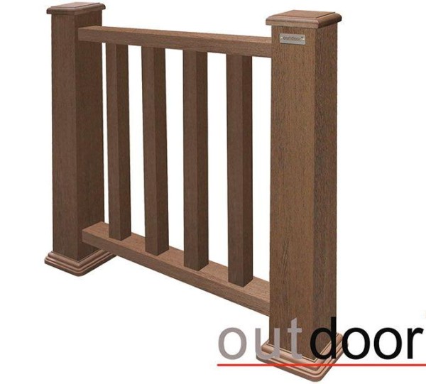 Ограждение из ДПК Outdoor Классик 3D STORM коричневый микс купить в Бузулуке