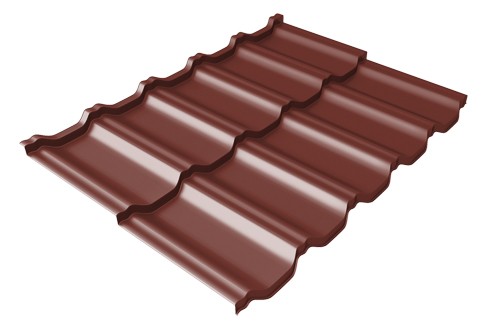Металлочерепица модульная Квинта Uno Grand Line c 3D резом 0,5 Satin RAL 3009 оксидно-красный купить в Бузулуке
