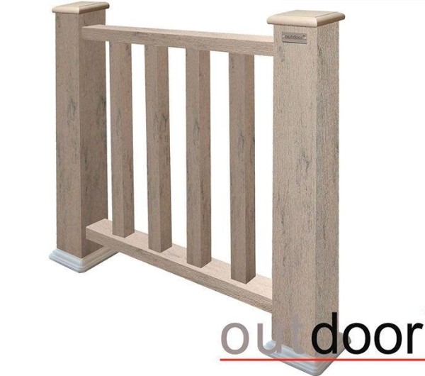 Ограждение из ДПК Outdoor Классик 3D STORM серый микс купить в Бузулуке