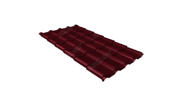 Металлочерепица камея 0,5 Satin RAL 3005 красное вино купить в Бузулуке