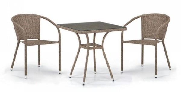 Комплект плетеной мебели AFINA из иск. ротанга T282BNT/Y137C-W56 Light Brown 2Pcs купить в Бузулуке