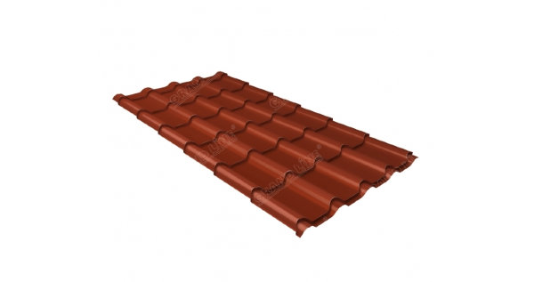 Металлочерепица камея 0,5 Satin RAL 8004 терракота купить в Бузулуке