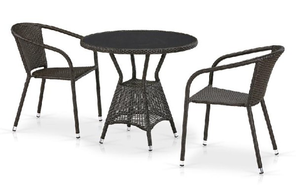 Комплект плетеной мебели AFINA из иск. ротанга T707ANS/Y137C-W53 Brown 2Pcs купить в Бузулуке