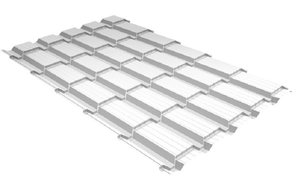 Металлочерепица GL квадро профи 0,5 Satin RAL 9003 сигнальный белый купить в Бузулуке