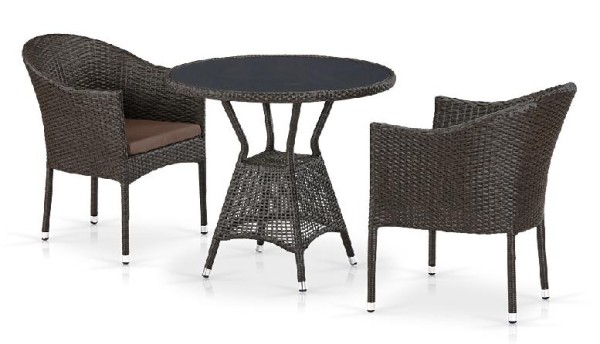 Комплект плетеной мебели AFINA из иск. ротанга T707ANS/Y350-W53 Brown 2Pcs купить в Бузулуке