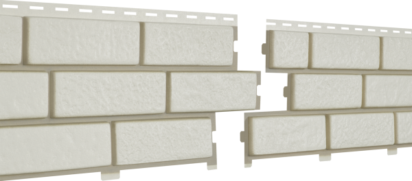 Фасадная панель Ю-Пласт Стоун Хаус Кирпич с декорированным швом Белый купить в Бузулуке