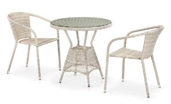 Комплект плетеной мебели AFINA из иск. ротанга T705ANT/Y137C-W85 Latte 2Pcs купить в Бузулуке