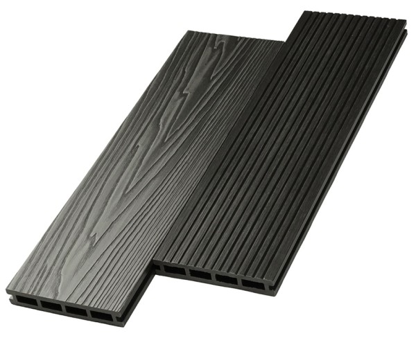 Террасная доска ДПК NanoWood двусторонняя New 3D тиснение + вельвет Графит купить в Бузулуке