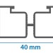 Лага алюминиевая KRONEX 40x15x3000 мм опорная Slim купить в Бузулуке
