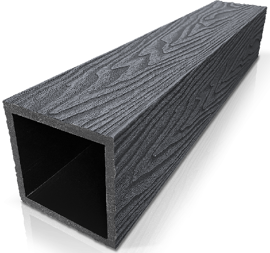 Столб ДПК 3D GardenParkett фактура дерева Графит купить в Бузулуке