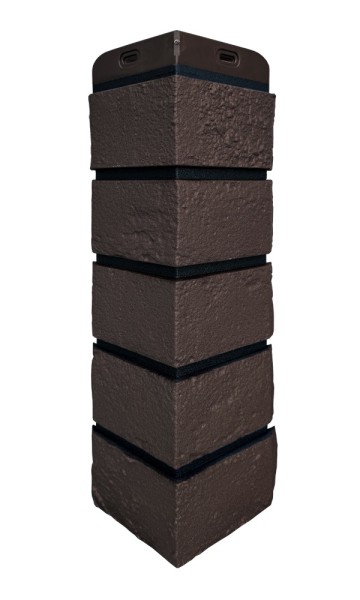 Угол Grand Line состаренный кирпич премиум Шоколадный (шов RAL 9005) купить в Бузулуке